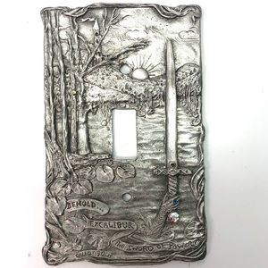 Sword of Excalibur Pewter Light Switch Cover